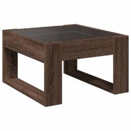 Berkfield Home Decorative Coffee Table with Infinity LED Brown Oak 50x53x30 cm - Size: 50 x 53 x 30 cm - thumbnail 8