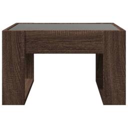 Berkfield Home Decorative Coffee Table with Infinity LED Brown Oak 50x53x30 cm - Size: 50 x 53 x 30 cm - thumbnail 7