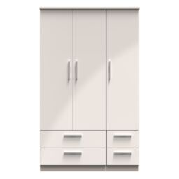 Ready Assembled 2 U Windsor Triple 2 Drawer + Drawer Wardrobe (Ready Assembled) in Taupe - thumbnail 1