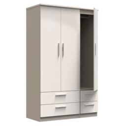 Ready Assembled 2 U Windsor Triple 2 Drawer + Drawer Wardrobe (Ready Assembled) in Taupe - thumbnail 6