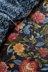 Dreams & Drapes 'Bejewelled' Soft 100% Cotton Duvet Cover Set in Navy - Size: Single - thumbnail 3