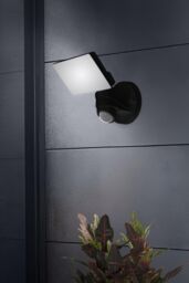 Eglo Pagino LED Black Plastic Wall Spotlight With Sensor - thumbnail 2