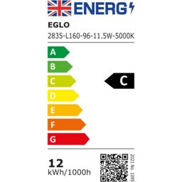 Eglo Pagino LED Black Plastic Wall Spotlight With Sensor - thumbnail 6