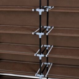 Berkfield Home Fabric Shoe Cabinet with Cover 115 x 28 x 110 cm Brown - thumbnail 6