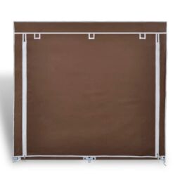 Berkfield Home Fabric Shoe Cabinet with Cover 115 x 28 x 110 cm Brown - thumbnail 3