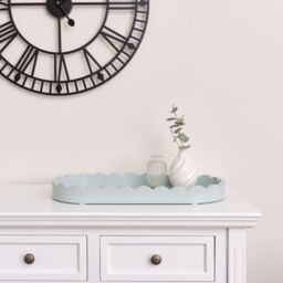 Melody Maison Pale Blue Oblong Scalloped Tray - 50cm - thumbnail 6
