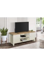 Birlea TV Unit Blue Oak Highgate Large Entertainment Navy Farmhouse Shabby Chic in Cream
