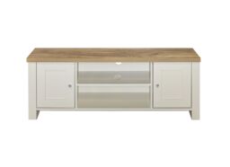 Birlea TV Unit Blue Oak Highgate Large Entertainment Navy Farmhouse Shabby Chic in Cream - thumbnail 4