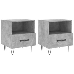 Berkfield Home Bedside Cabinets 2 pcs Concrete Grey 40x35x47.5 cm Engineered Wood - thumbnail 2
