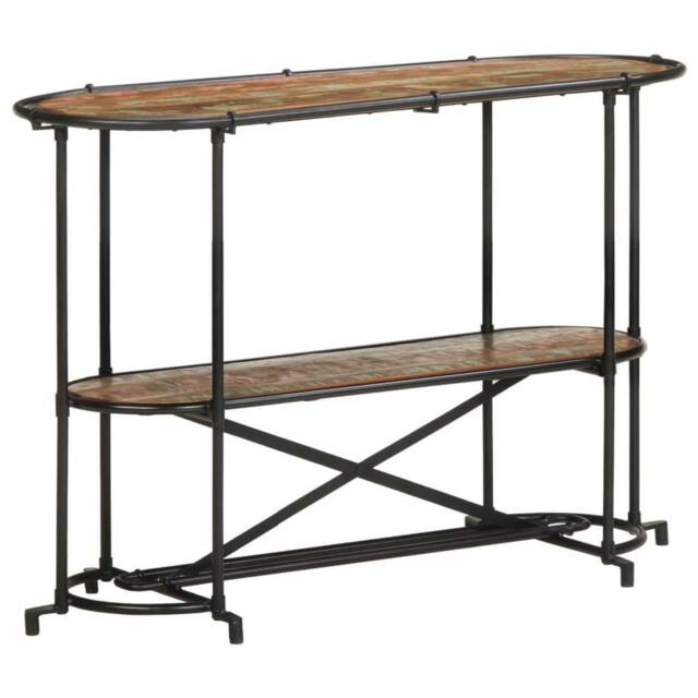 Berkfield Home Console Table 110x42x76 cm Solid Wood Reclaimed in Brown - Size: 110 x 42 x 76 cm - image 1