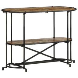 Berkfield Home Console Table 110x42x76 cm Solid Wood Reclaimed in Brown - Size: 110 x 42 x 76 cm - thumbnail 2