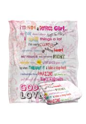 Slingshot Publishing Not Perfect Silky Touch Super Soft Throw Blanket 152 X 127 cm in White - thumbnail 2