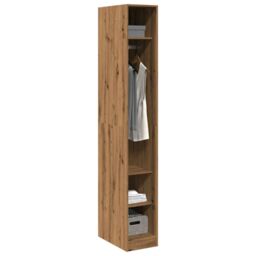 Berkfield Home Wardrobe Artisian Oak 30x50x200 cm Engineered Wood in Brown - Size: 30 x 50 x 200 cm - thumbnail 3