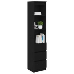 Berkfield Home Highboard Black Oak 37.5x35x180 cm Engineered Wood - thumbnail 4