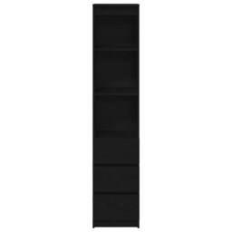 Berkfield Home Highboard Black Oak 37.5x35x180 cm Engineered Wood - thumbnail 6