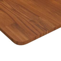 Berkfield Home Square Table Top Dark Brown 40x40x1.5cm Treated Solid Wood Oak - Size: 40x40x1.5 cm - thumbnail 1