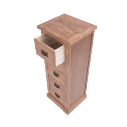 Cabinet Bits Tirolo 5 Drawer Narrow Chest of Drawers Bras Drop Handle in Brown - thumbnail 5