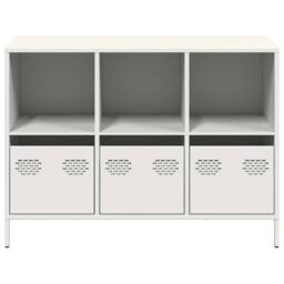 Berkfield Home Sideboard White 101.5x39x73.5 cm Cold-rolled Steel - thumbnail 5