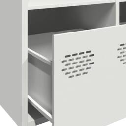 Berkfield Home Sideboard White 101.5x39x73.5 cm Cold-rolled Steel - thumbnail 9