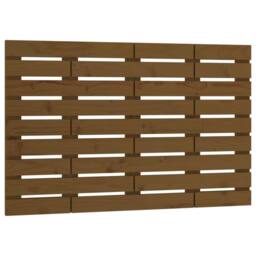 Berkfield Home Wall Headboard Honey Brown 81x3x63 cm Solid Wood Pine - Size: 81 x 3 x 63 cm - thumbnail 3