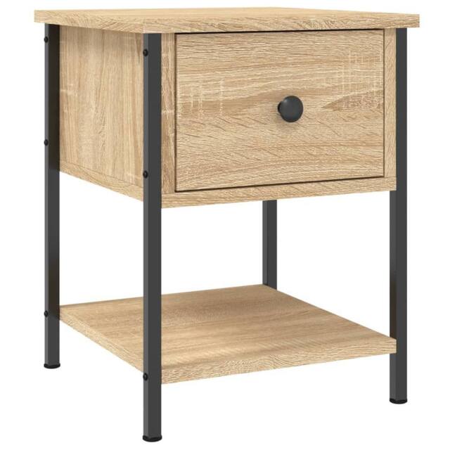 Berkfield Home Elegant Bedside Tables 2 pcs Sonoma Oak 34x35.5x45 cm Engineered Wood in Tan - image 1