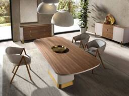 Angel Cerda Model Walnut Rectangular Dining Table, 200x95x76 cm - Size: 200 x 95 x 76 cm - thumbnail 5