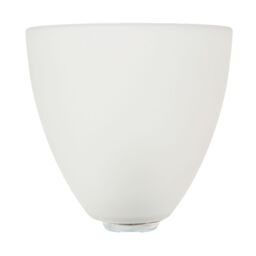 Happy Homewares Stylish Pair of Frosted White Glass Shades with Classic Shape for E14 & E27 - thumbnail 3