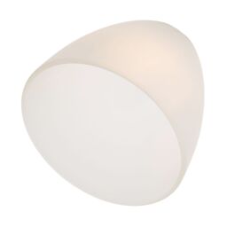 Happy Homewares Stylish Pair of Frosted White Glass Shades with Classic Shape for E14 & E27 - thumbnail 5