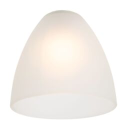 Happy Homewares Stylish Pair of Frosted White Glass Shades with Classic Shape for E14 & E27 - thumbnail 4
