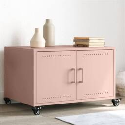 Berkfield Home Coffee Table Pink 68x50x43.5 cm Steel - thumbnail 2