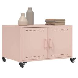 Berkfield Home Coffee Table Pink 68x50x43.5 cm Steel - thumbnail 5