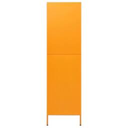 Berkfield Home Wardrobe Mustard Yellow 90x50x180 cm Steel in Tangerine - Size: 90 x 50 x 180 cm - thumbnail 4