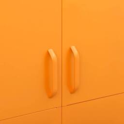 Berkfield Home Wardrobe Mustard Yellow 90x50x180 cm Steel in Tangerine - Size: 90 x 50 x 180 cm - thumbnail 7