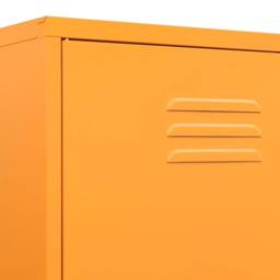 Berkfield Home Wardrobe Mustard Yellow 90x50x180 cm Steel in Tangerine - Size: 90 x 50 x 180 cm - thumbnail 8