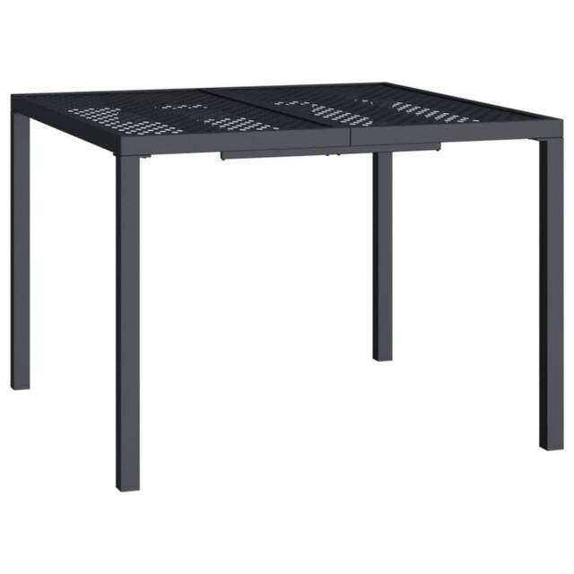 Berkfield Home Garden Table Anthracite 100x100x72 cm Steel in Black - Size: 100 x 100 x 72 cm - image 1