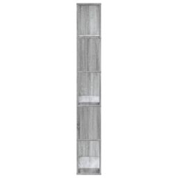 Berkfield Home Bookcase 5-Tier Grey Sonoma 80.5x23.5x162.5 cm Engineered Wood - thumbnail 4