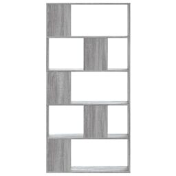 Berkfield Home Bookcase 5-Tier Grey Sonoma 80.5x23.5x162.5 cm Engineered Wood - thumbnail 2