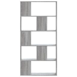 Berkfield Home Bookcase 5-Tier Grey Sonoma 80.5x23.5x162.5 cm Engineered Wood - thumbnail 3