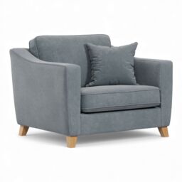 The Great Sofa Company Jackson Chenille Snuggle Chair in Blue - Size: Armchair - thumbnail 2