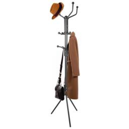 NESTLUNE Free-Standing Steel Coat Rack - Black - thumbnail 1