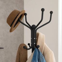 NESTLUNE Free-Standing Steel Coat Rack - Black - thumbnail 5