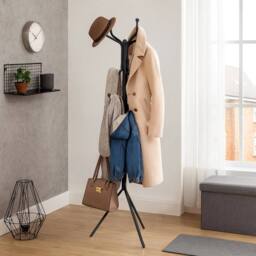 NESTLUNE Free-Standing Steel Coat Rack - Black - thumbnail 4