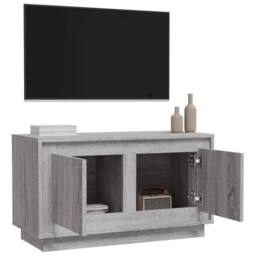 Berkfield Home TV Cabinet Grey Sonoma 80x35x45 cm Engineered Wood - Size: 80 x 35 x 45 cm - thumbnail 5