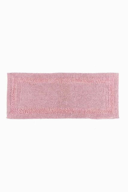 Homescapes Luxury Bath Mat Runner Reversible 1600GSM 100% Cotton, 40 x 100cm Long in Baby Pink - Size: 40 x 100 cm - image 1