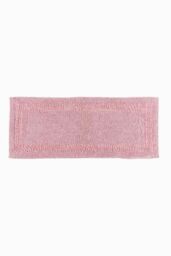 Homescapes Luxury Bath Mat Runner Reversible 1600GSM 100% Cotton, 40 x 100cm Long in Baby Pink - Size: 40 x 100 cm