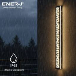 ENER-J Geometric LED Acrylic Wall Light 1000mm 48W CCT Dimmable in White - thumbnail 5
