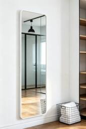 ExtraStar 37 x 147 cm Rectangular Metal-Floor Mirror Full Length​ in White - thumbnail 2
