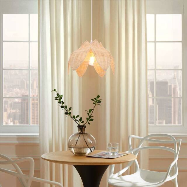 Living and Home AmberNest Natural Rattan Light for Calm Cozy Corners - image 1