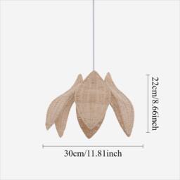 Living and Home AmberNest Natural Rattan Light for Calm Cozy Corners - thumbnail 6