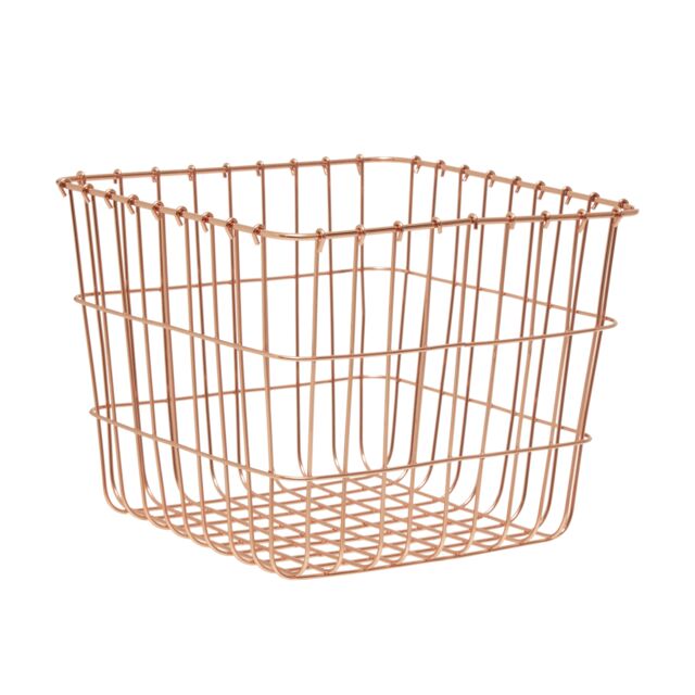 Orsina Stylish Sturdy Square Basket, Functional Wireframe Basket For Kitchen, High Quality Contemporary Basket in Gold - image 1
